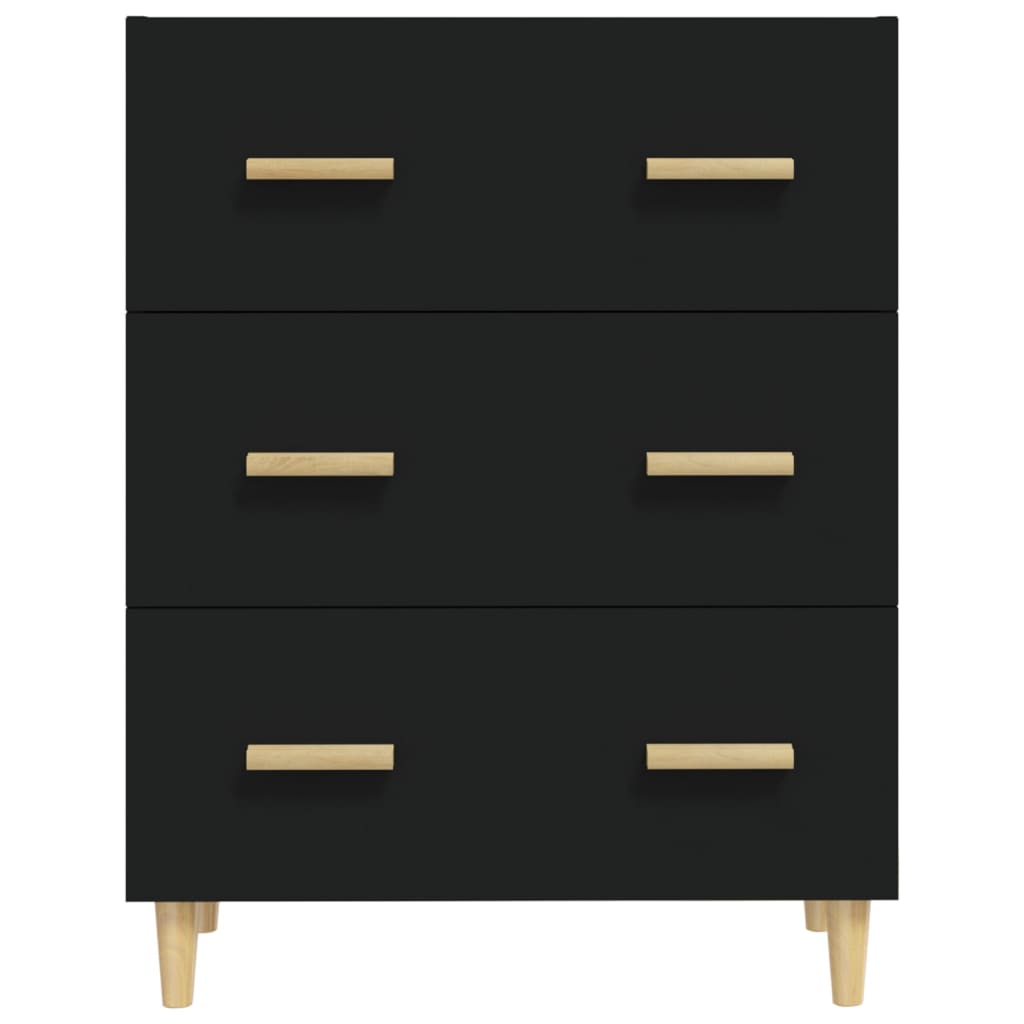 Aparador De Madera Contrachapada Negro 70x34x90 Cm / Vetonek_2