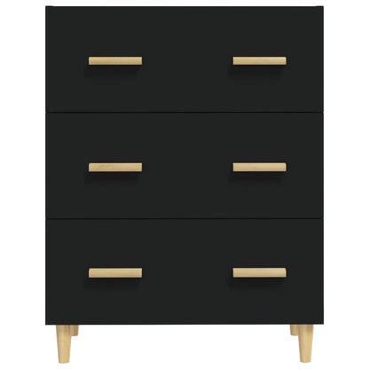 Aparador De Madera Contrachapada Negro 70x34x90 Cm / Vetonek_2