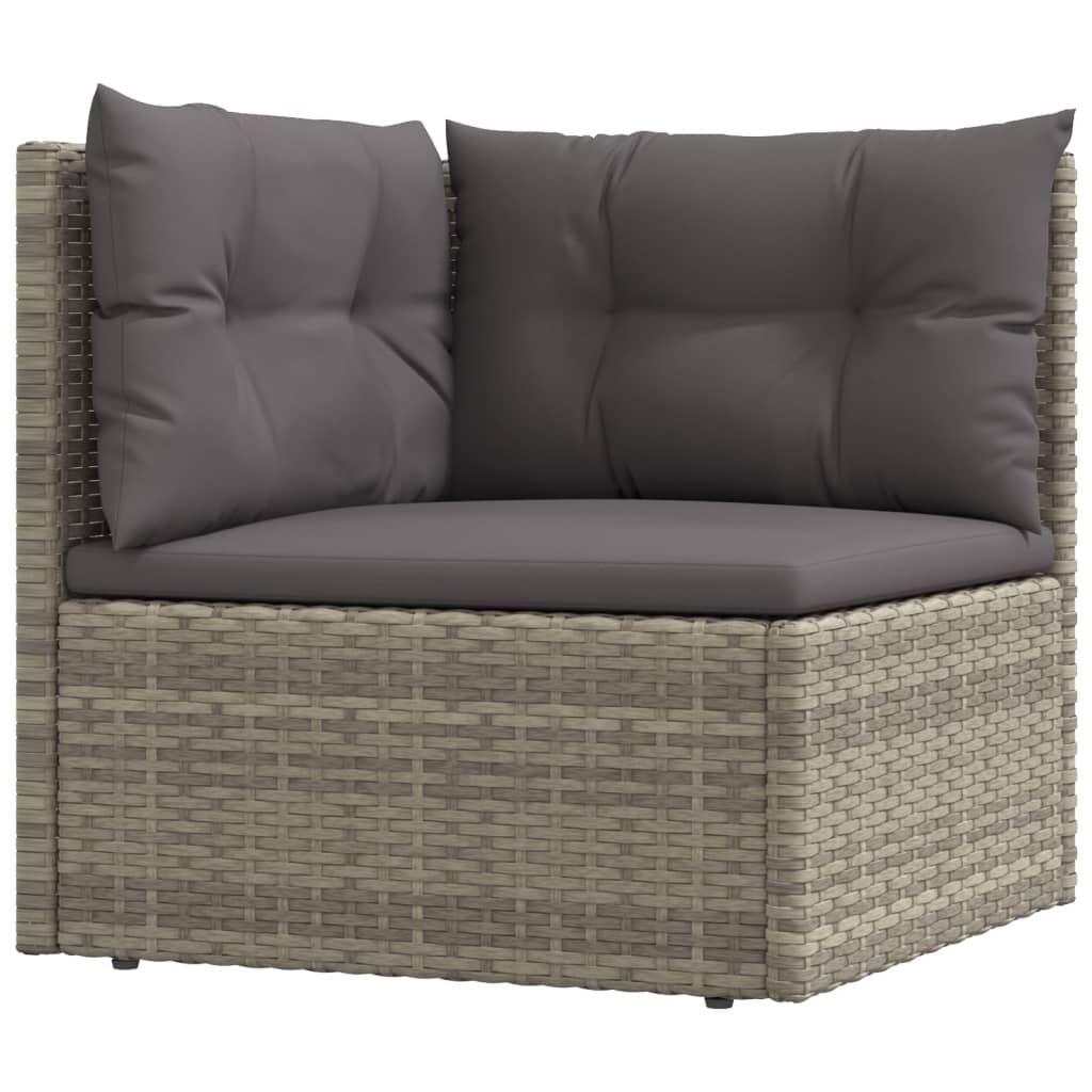 Vidaxl Set De Muebles De Jardín 8 Pzas Y Cojines Ratán Sintético Gris_3
