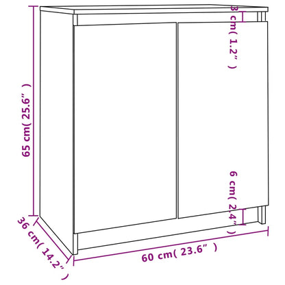 Armario Auxiliar De Madera Maciza De Pino 60x36x65 Cm / Vetonek_1