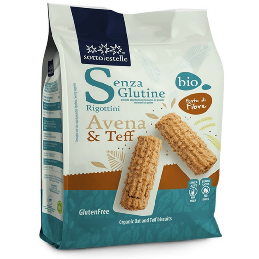 Bolacha de aveia e teff Sottolestelle 250g