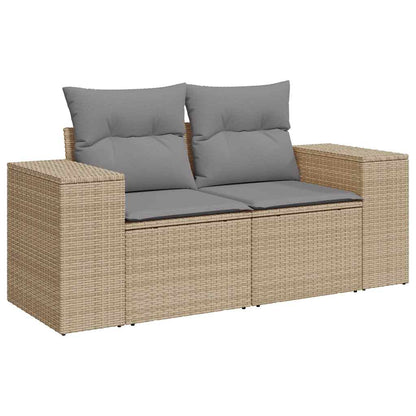 Set De Sofás De Jardín Y Cojines 8 Piezas Ratán Sintético Beige / Vetonek_1