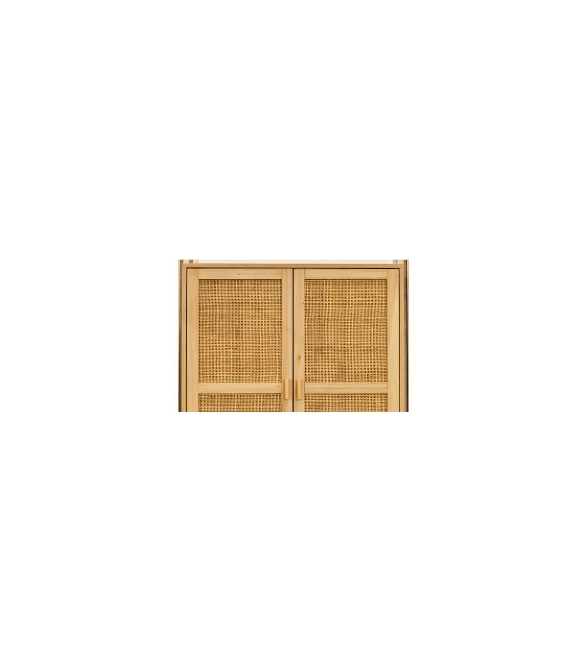 Armario 2 Puertas Abatibles Decor Acabado Pino/rattan, 110cm(alto) 80cm(ancho) 40cm(fondo)_2