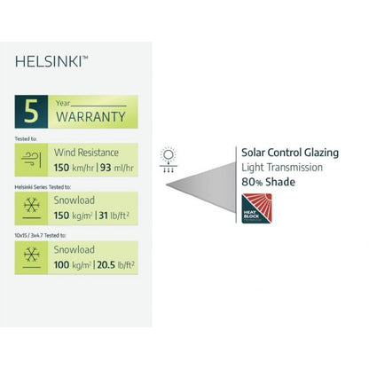 Pérgula anexa em madeira de cedro de Helsínquia 300x665 cm Canopia