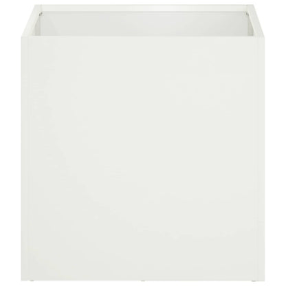 Macetero De Jardín 2 Uds. Blanco 35 X 35 X 35 Cm_3