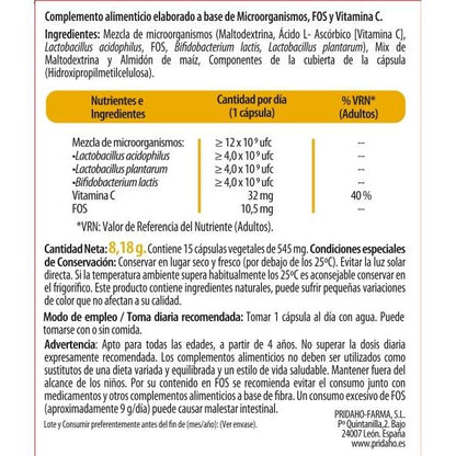 Probiótico 545mg H4U 15 cápsulas vegetais