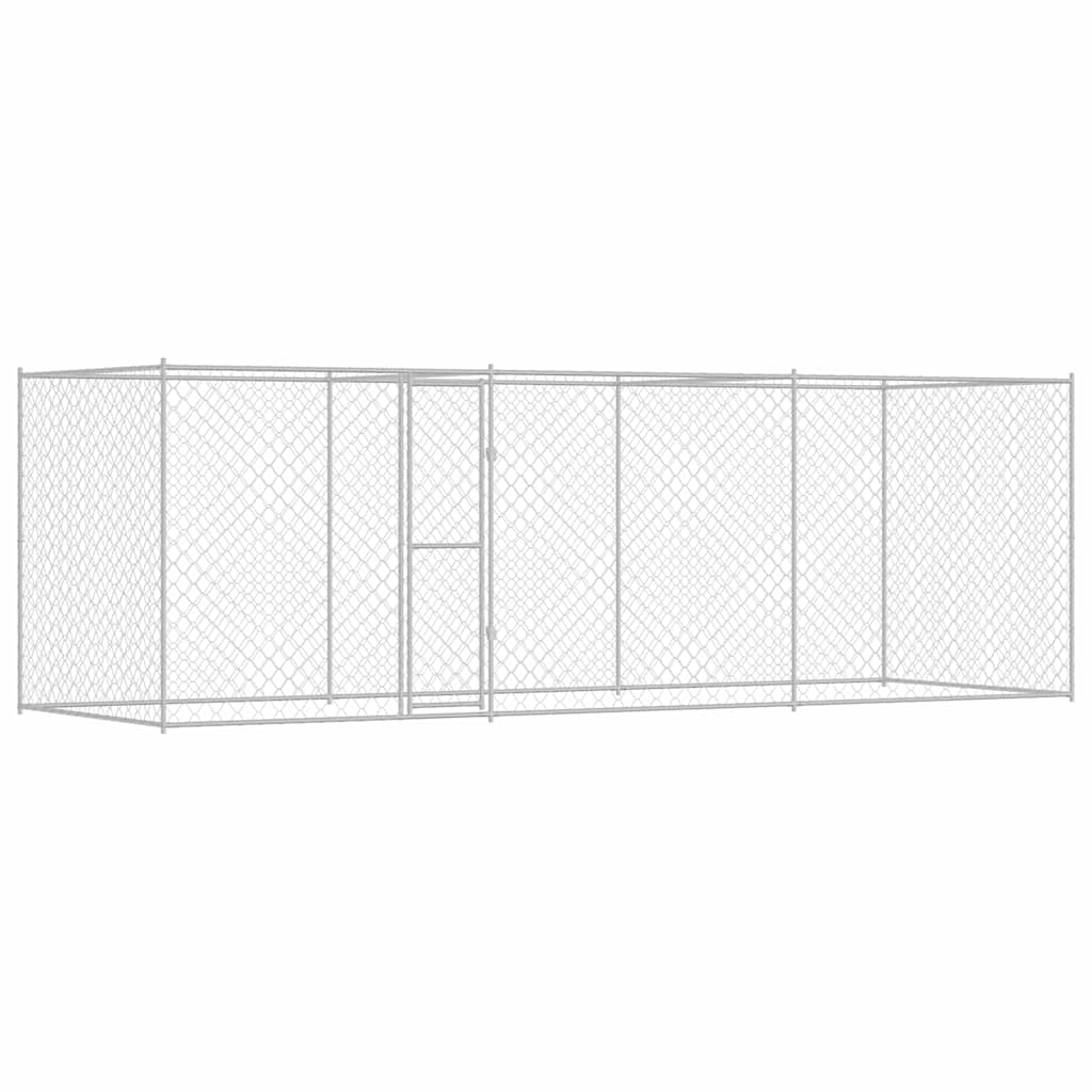Jaula Para Perro Plateado 600 X 200 X 200 Cm Acero Galvanizado_0