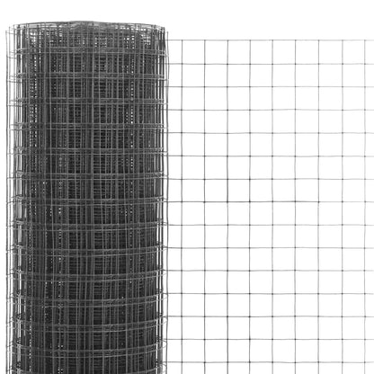 Alambrada De Gallinero Acero Revestimiento Pvc Gris 25x1,5 M / Vetonek_1