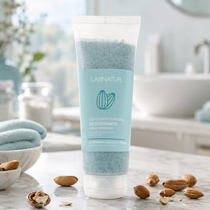 Exfoliante Corporal de Almendras Dulces y Yogur Labnatur 250 ml | Exfoliación Suave | Piel Sensible | Renovación_1