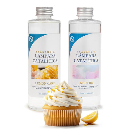 Pack Ahorro 2x Fragancia Lámpara Catalítica: 1 Aroma Lemon Cake 500ml + Limpiador Neutro 200ml_0