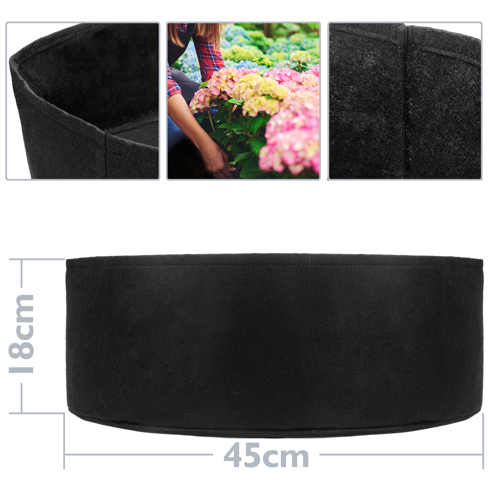 Bolsa De Cultivo Y Crecimiento De Plantas 45x18cm 5 Unidades_1