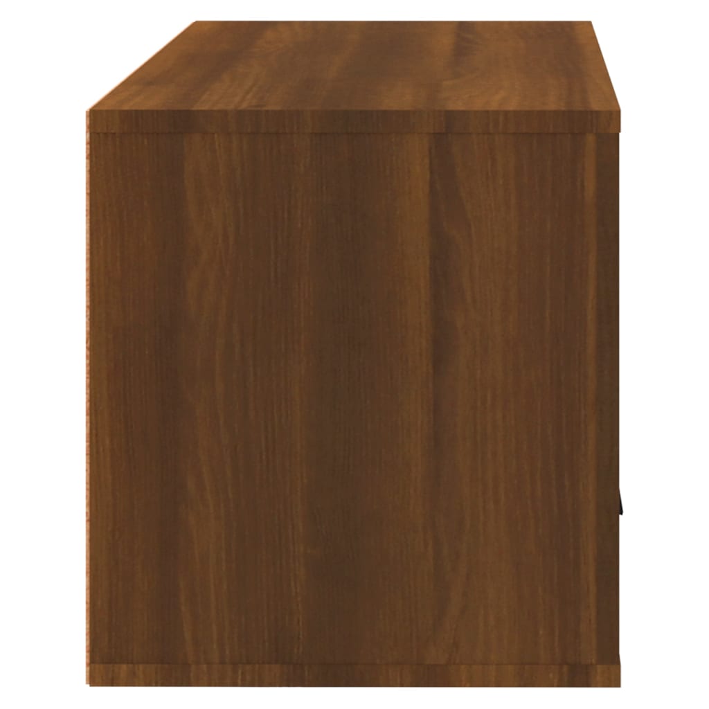 Mueble Zapatero Pared Madera Pino Marrón Roble 70x35x38 Cm / Vetonek_1
