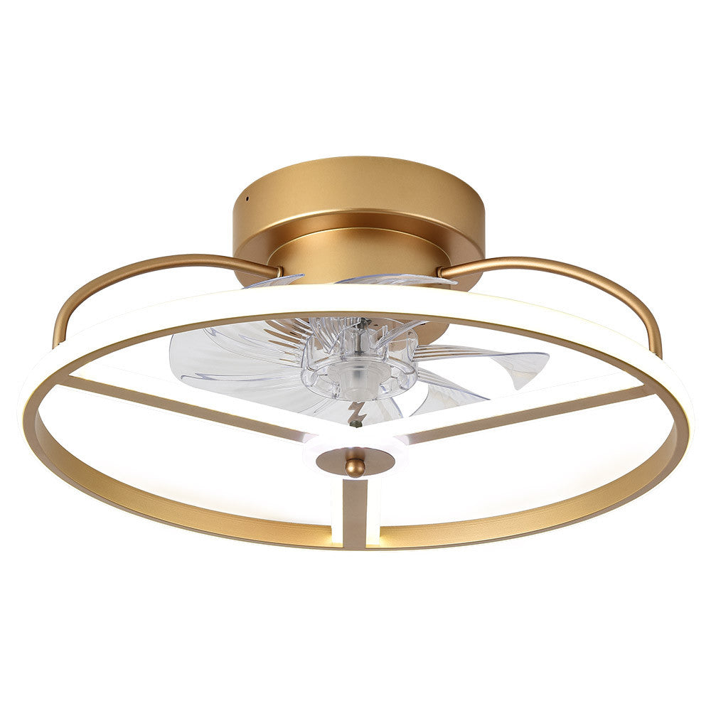 Ventilador 60w Dc Bora Dorado 8 Aspas Transp. 18x50x50cm 6vel. 3 Colores C/remoto, Mem., Timer, Reg. Intensidad 5100lm_1