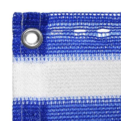 Vidaxl Toldo Para Balcón Hdpe Azul Y Blanco 75x400 Cm_1