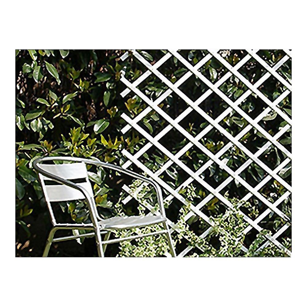 Trellis Plegable 1x2mt Blanco Pvc_0