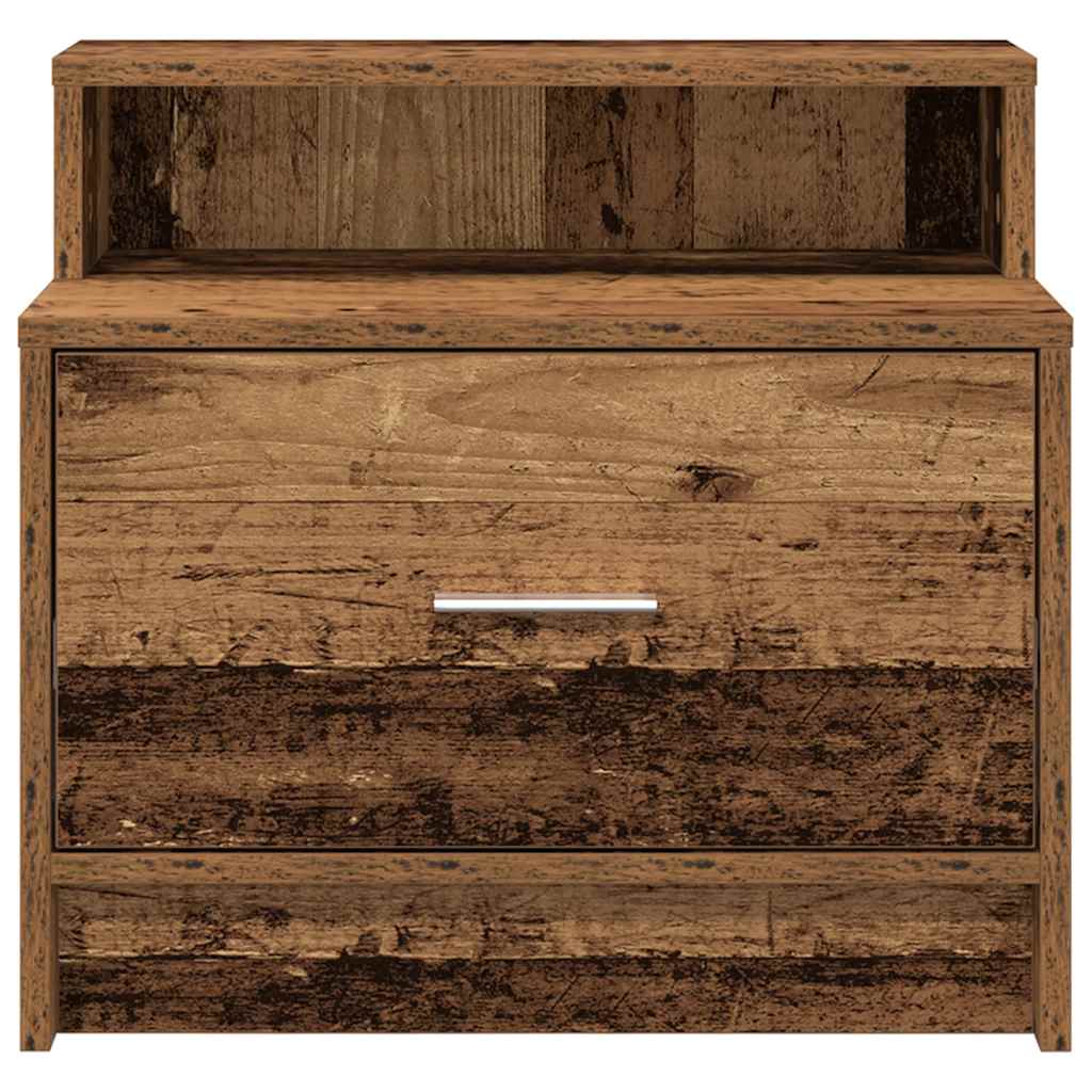 Mesilla De Noche Con Cajón Madera Vieja 51x31x47 Cm_2