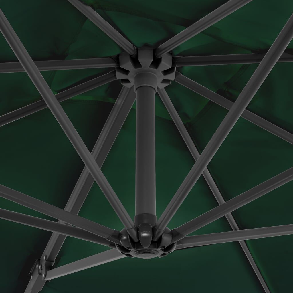 Vidaxl Sombrilla Jardín Voladiza Con Palo De Aluminio Verde 250x250 Cm_4