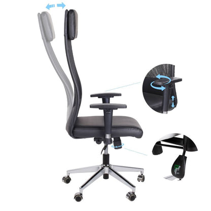 Silla De Oficina Airflow Símil, Negro, 65 X 120a128 X 65cm_4