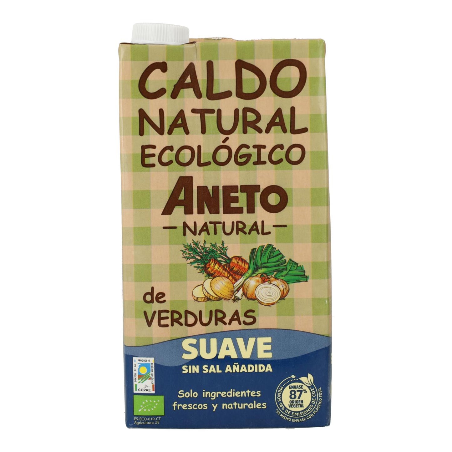 Caldo de legumes natural macio Eco Aneto 1L