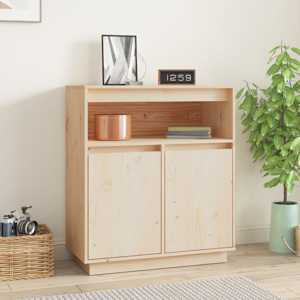 Aparador De Madera Maciza De Pino 70x34x80 Cm / Vetonek_1