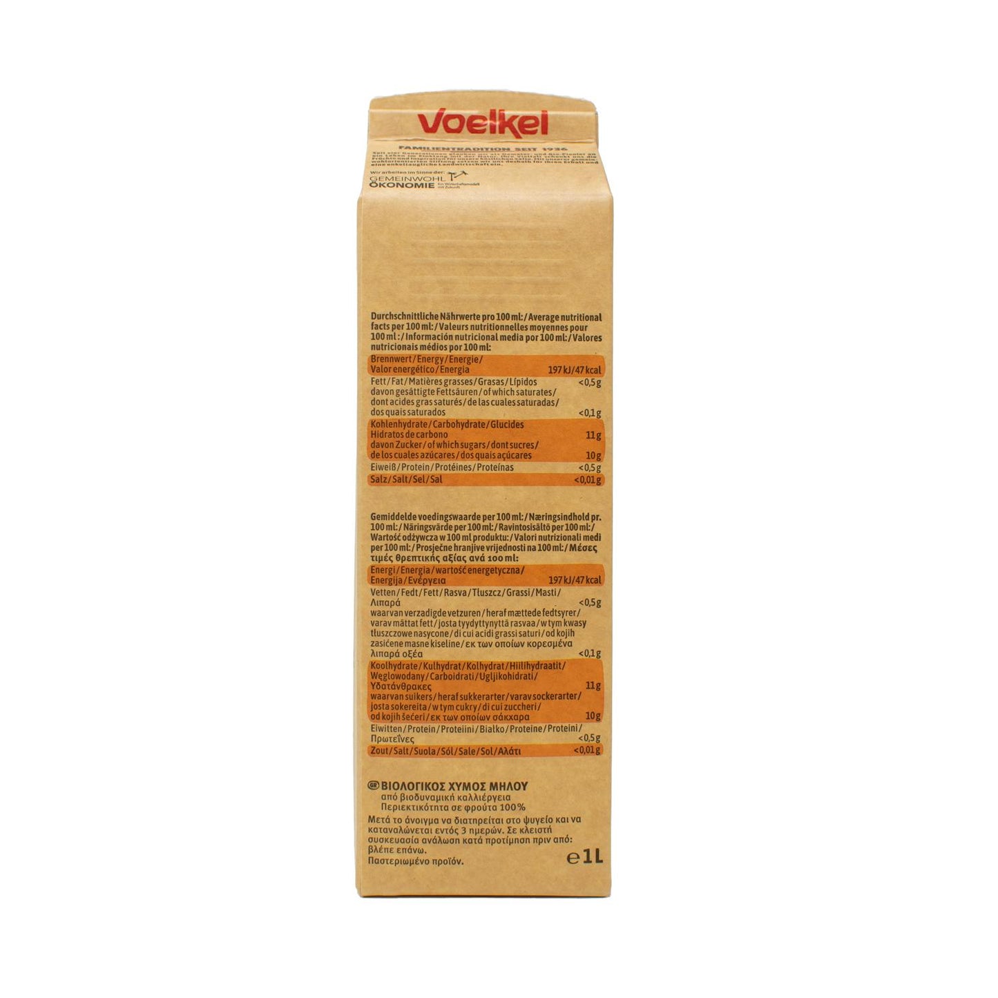 Sumo de Maçã Biológico Demeter Voelkel 1 L