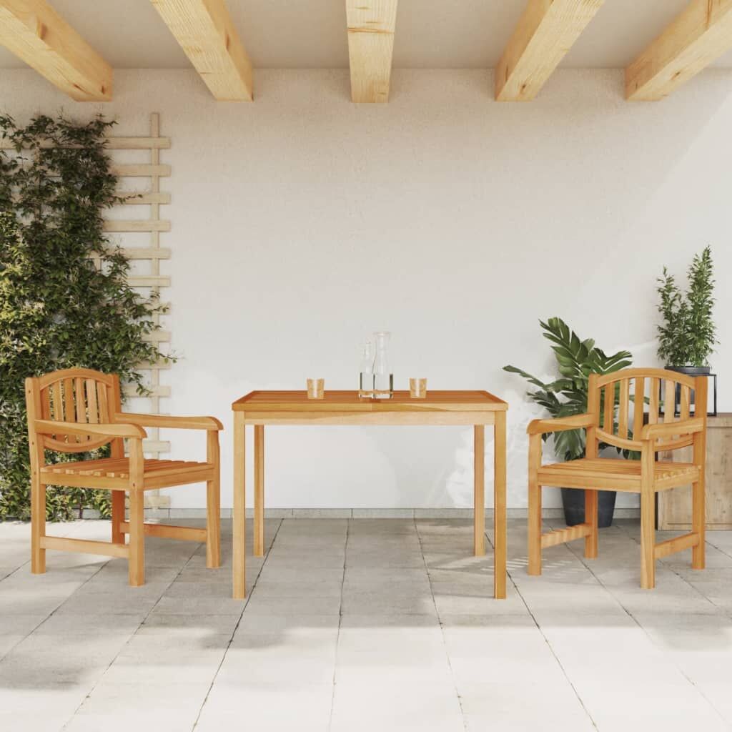 Vidaxl Juego De Comedor Para Jardín 3 Pzas Madera Maciza De Teca_1