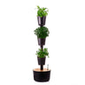 Horta vertical de interior com rega automática Citysens; preto; 3 vasos; inclui kit de sementes de plantas aromáticas