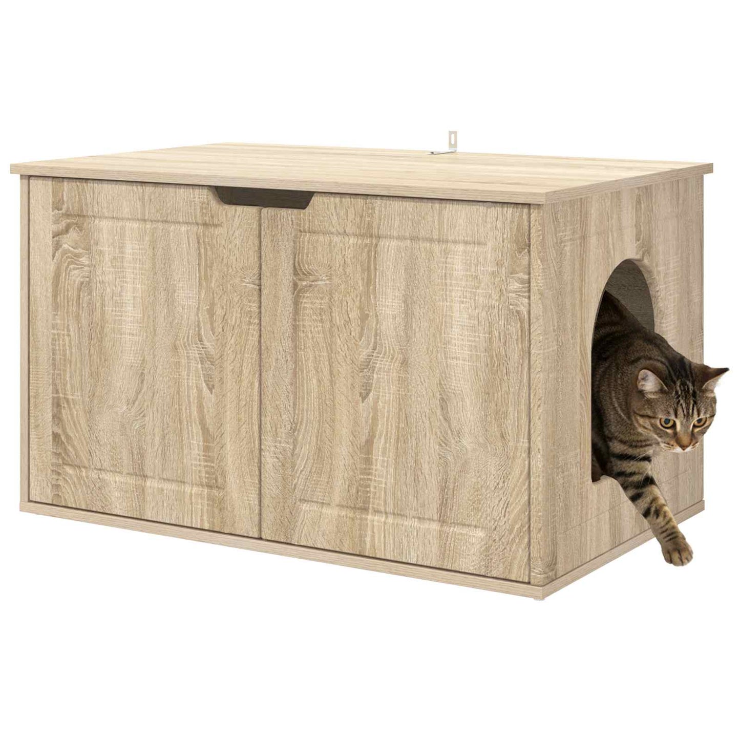 Casa Para Gatos Sonoma 85 X 55 X 50,5 Cm Madera De Ingeniería_2