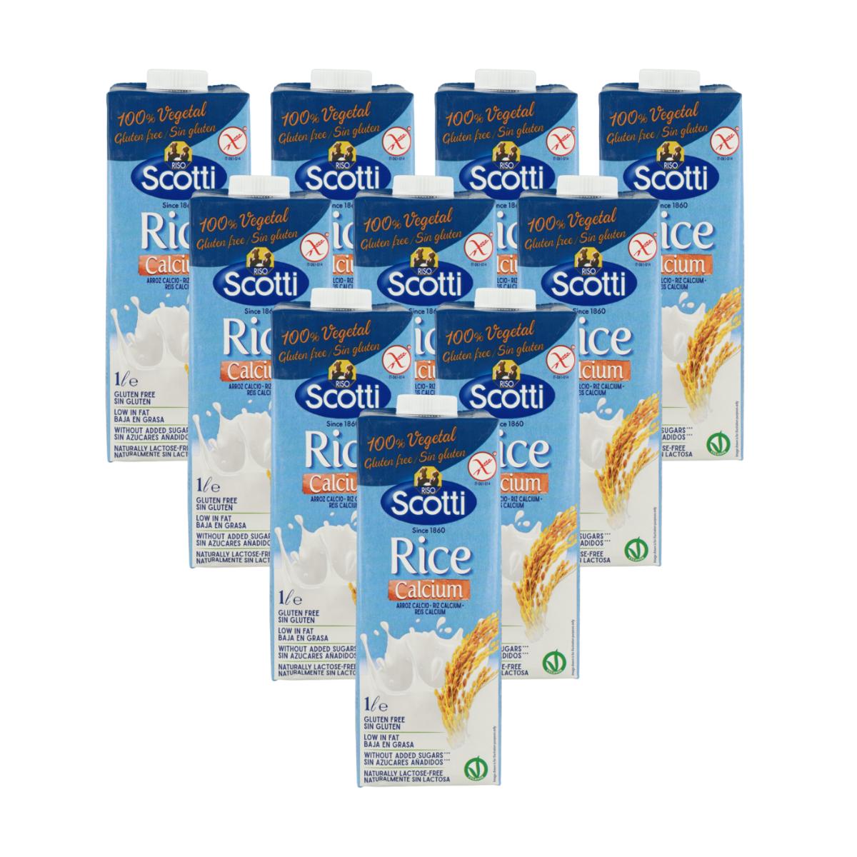 Pack de 10 Bebidas de Arroz com Cálcio Scotti 1 L