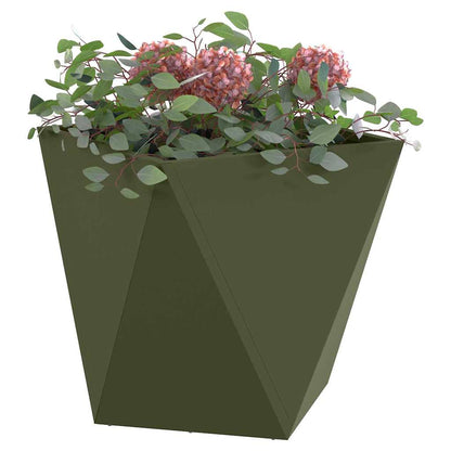 Jardinera 2 Pcs Verde Oliva 40 X 40 X 40 Cm Acero_2