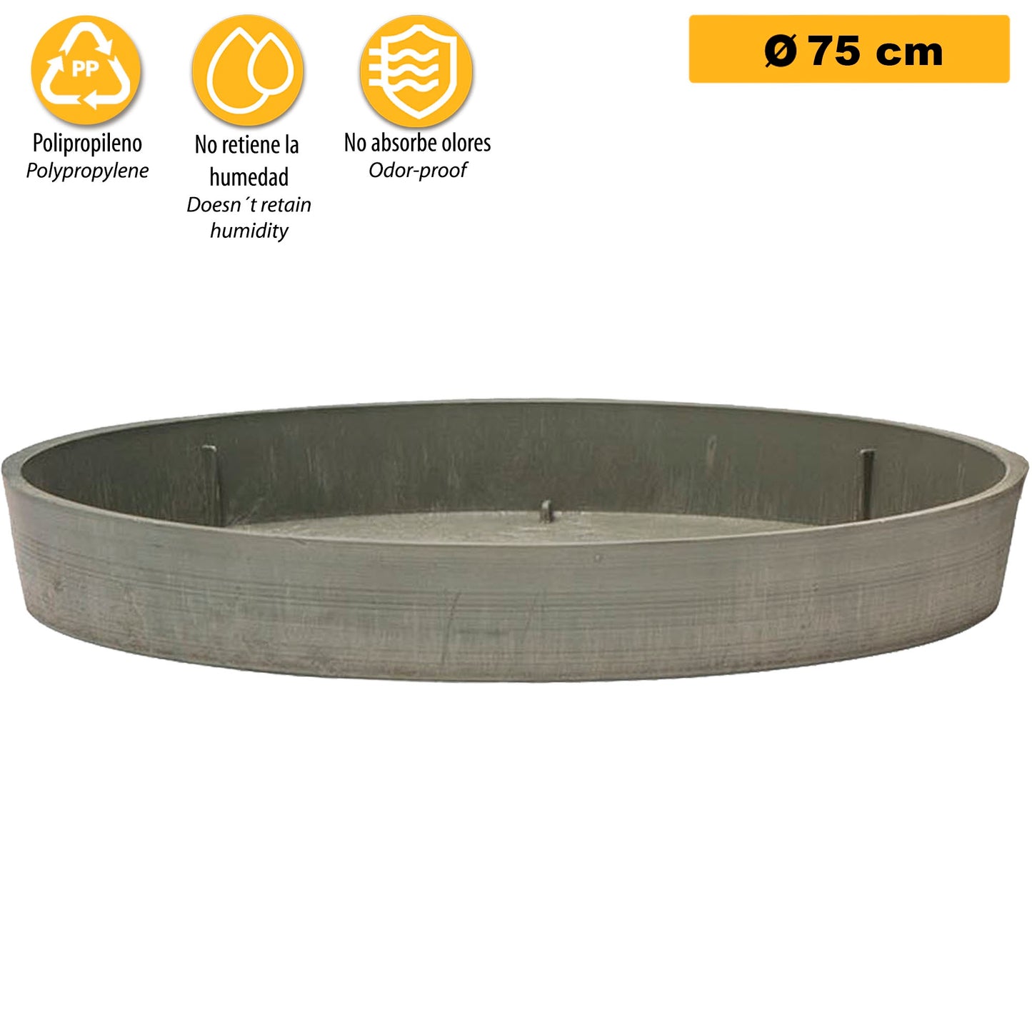 Platillo Para Maceta Ø Cm 75 Gris Claro_2