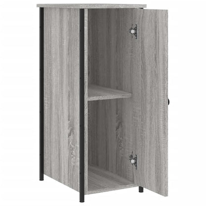 Mesita De Noche Madera De Ingeniería Gris Sonoma 32x42x80 Cm_4