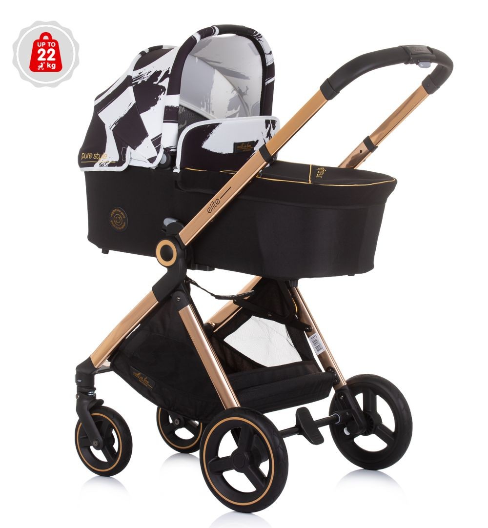 Carrito De Bebé Trío Elite Hasta 22 Kg Black/white_1