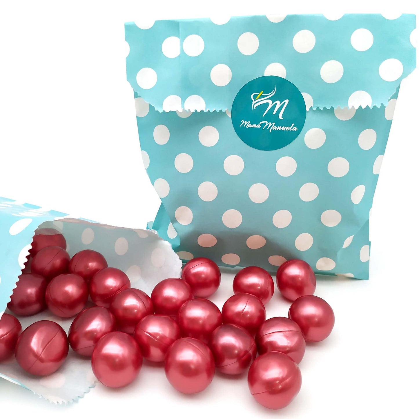 Pack Regalo 12 Perlas De Baño En Forma De Bola - Con Aceite De Soja - Hidrata, Suaviza Y Perfuma La Piel - Aroma Fresas_0
