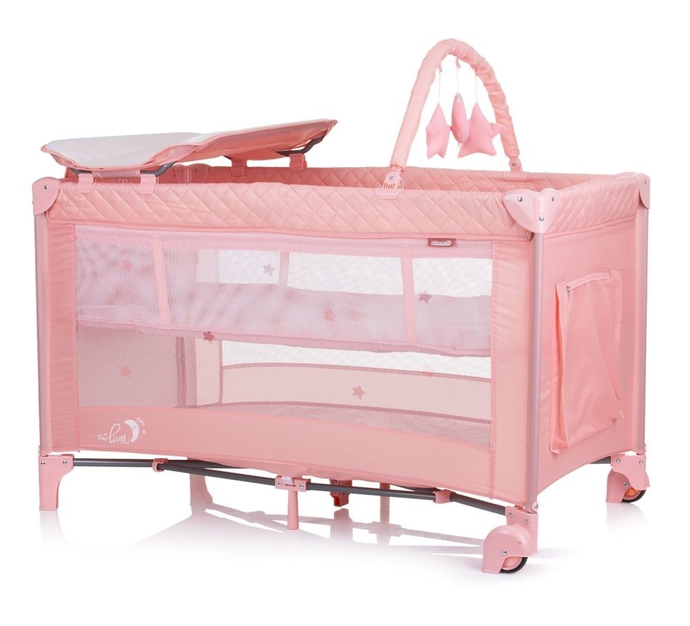 Cuna De Viaje Con Cambiador Luna Flamingo_1