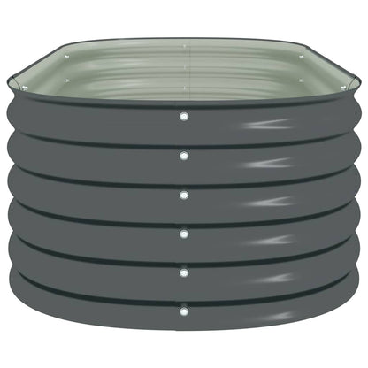 Arriate De Acero Galvanizado Gris 160x80x44 Cm_5