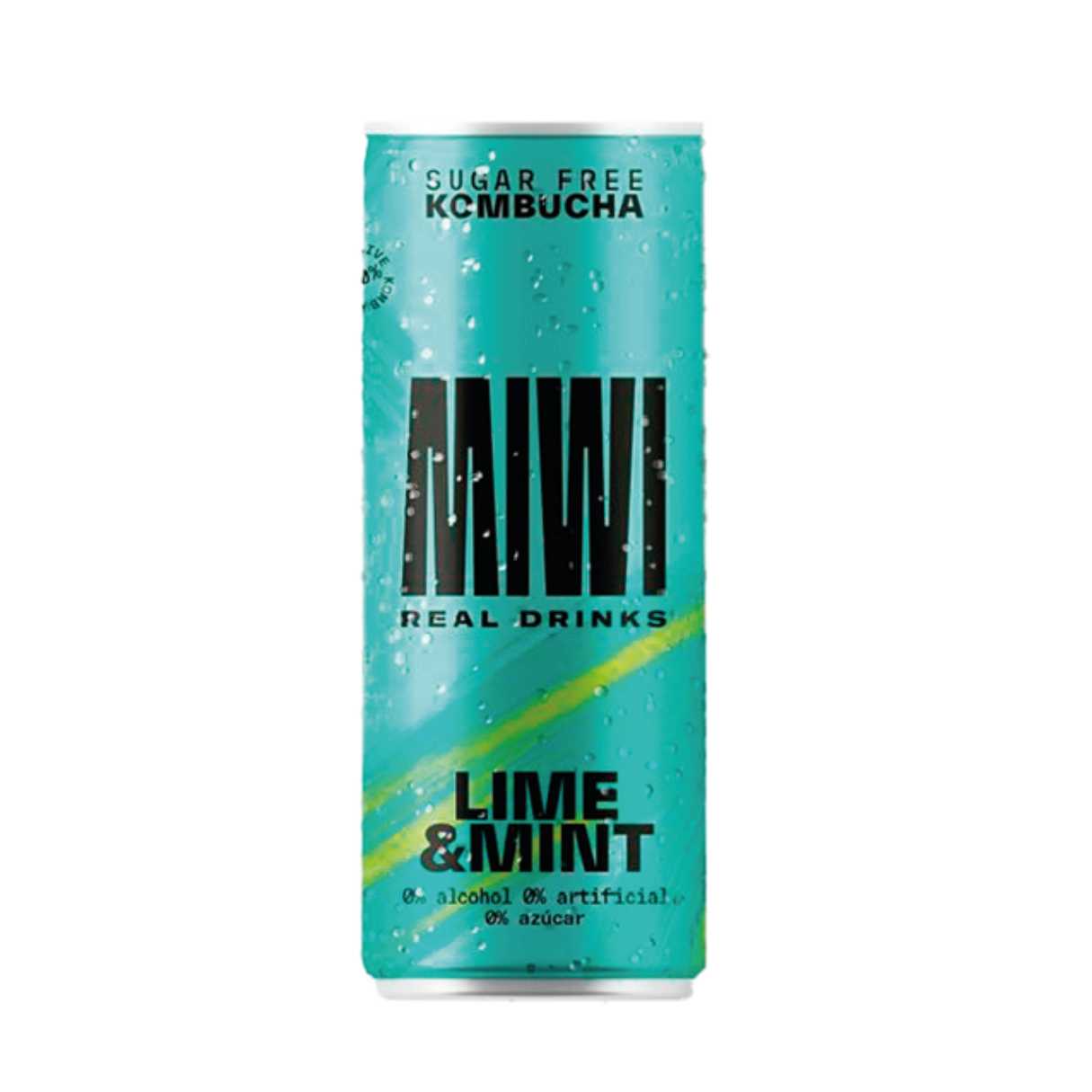 Kombucha Lime & Mint 0% Azucar Miwi 12 Latas 25cl_2
