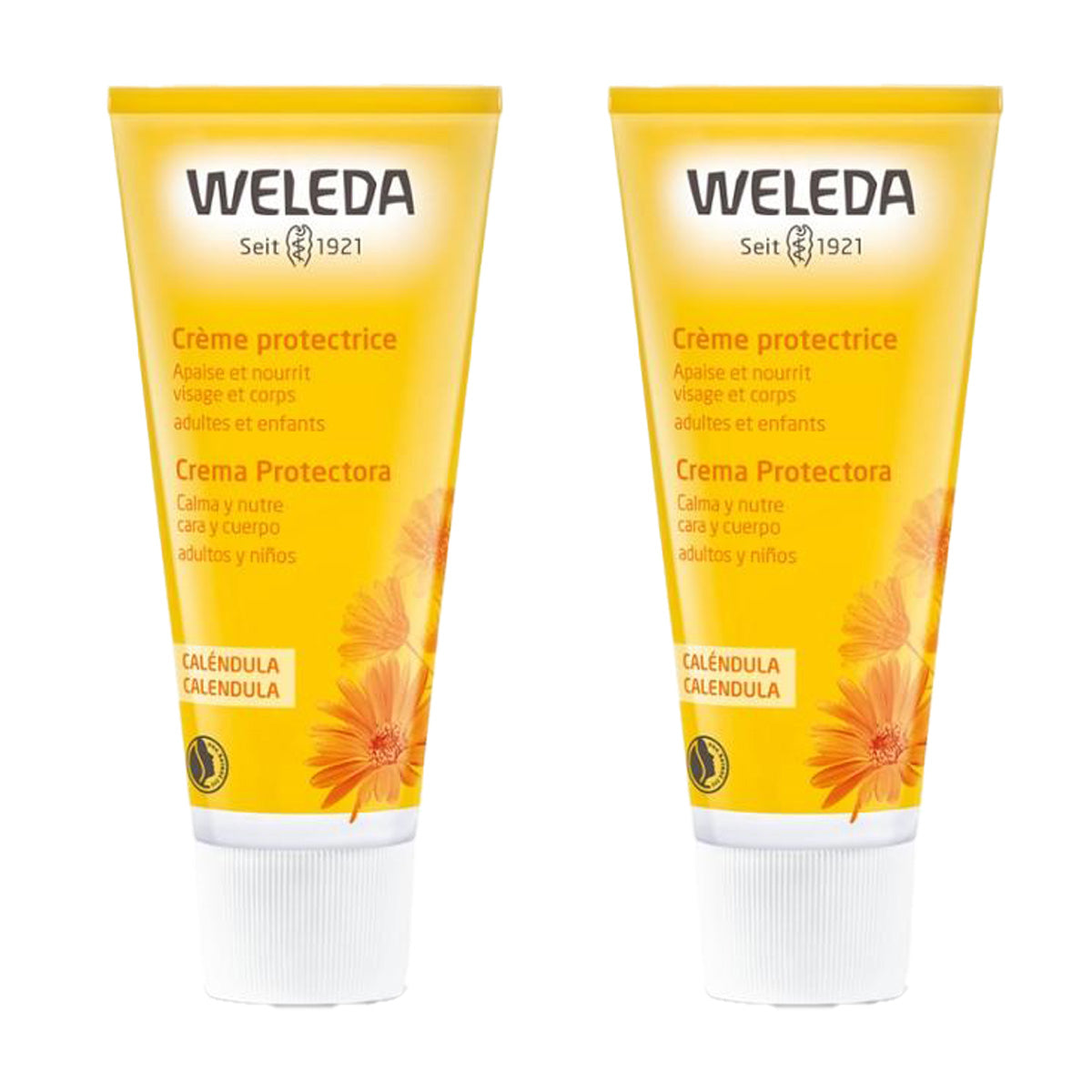 Pack de 2 Cremes Corporais e Faciais de Calêndula Weleda 75ml