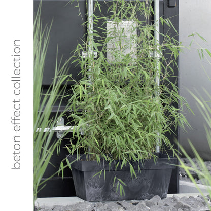 Maceta Cube Beton Effect 2,2l., Dimensiones (mm) 170x170x150, Color Marengo