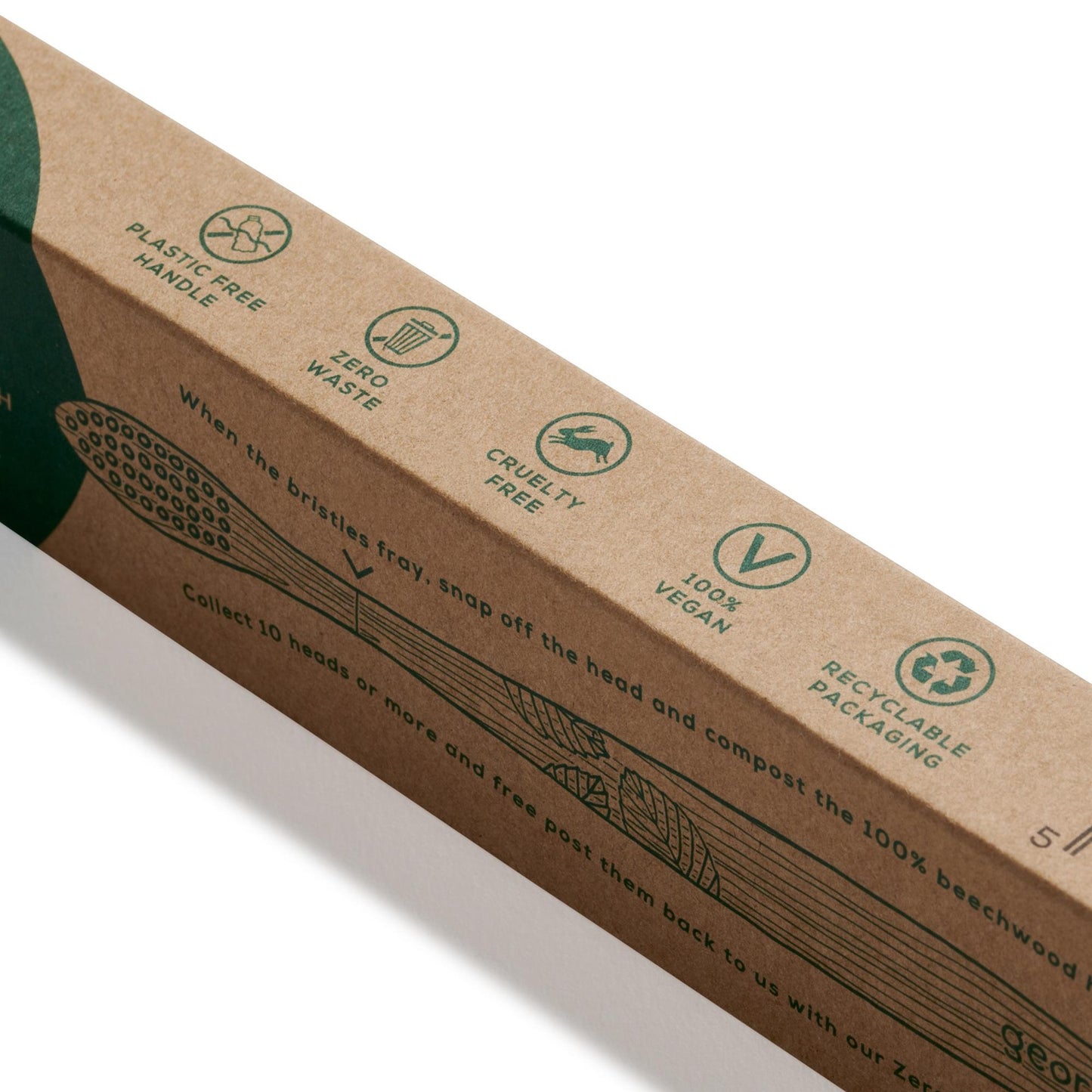 Escova de dentes Georganics Medium Beech