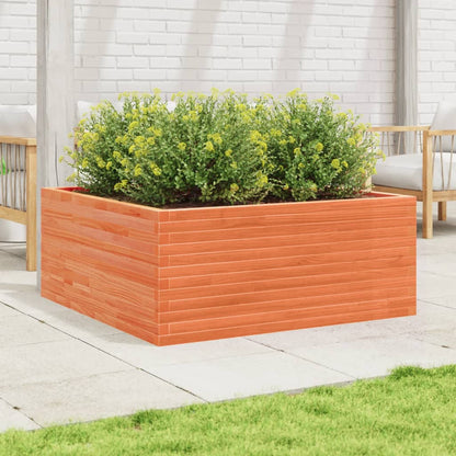 Jardinera De Madera Maciza De Pino Marrón Cera 110x110x46 Cm_2