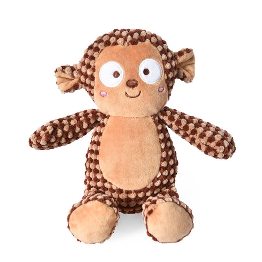Juguete De Peluche Para Perro Wuapu Multitexturas, Diseño Mono De 19 X 24cm Con Sonido_0