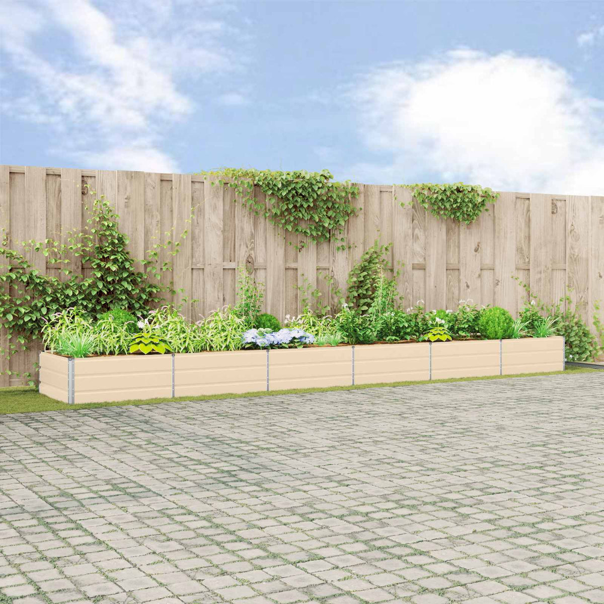 Jardinera Marfil 580 X 100 X 45 Cm Acero Galvanizado_1