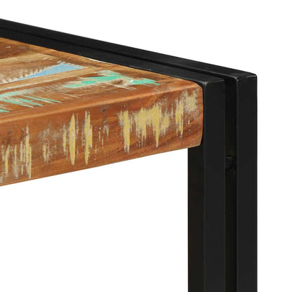 Mesa De Centro Multicolor 50x50x35 Cm Madera Maciza Reciclada_3