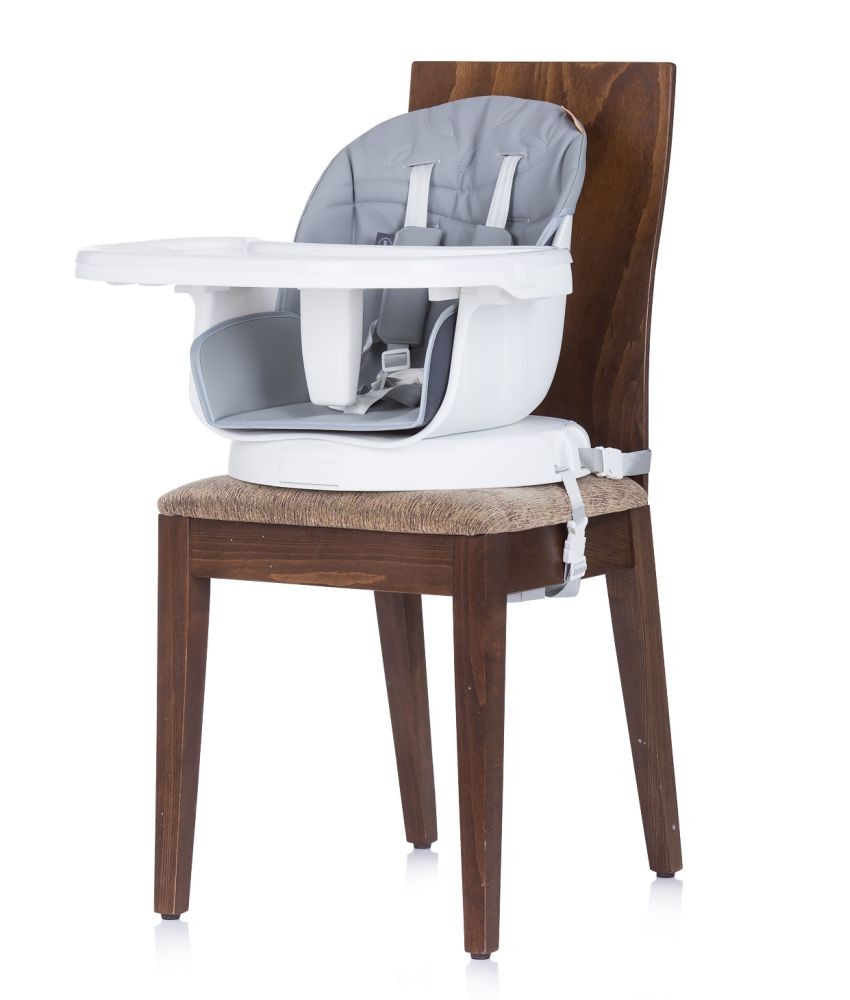 Trona Evolutiva 3 En 1 Con Patas De Madera Y Asiento De Polipiel Giratorio Rotto Platinum_4