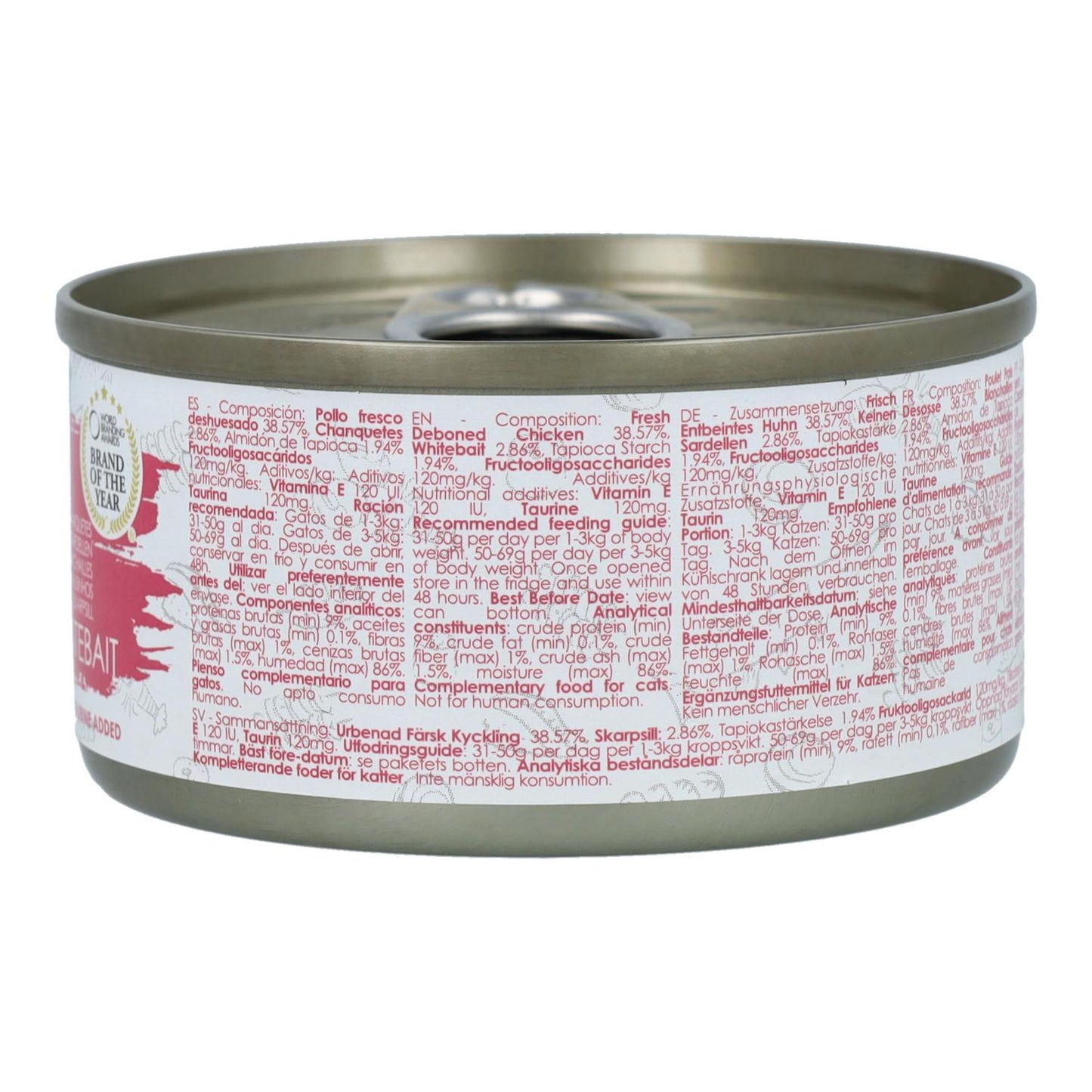 Kit Cat Canned Gravy - Frango e Anchovas 70g Ração húmida para gatos com molho