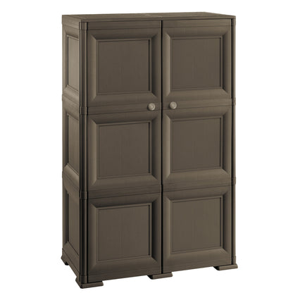 Caja De Almacenamiento Multiusos De 6 Compartimentos Y 6 Puertas Wengué