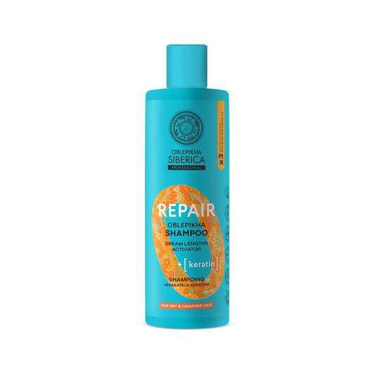 Champô reparador de queratina, Natura siberica, 400 ml