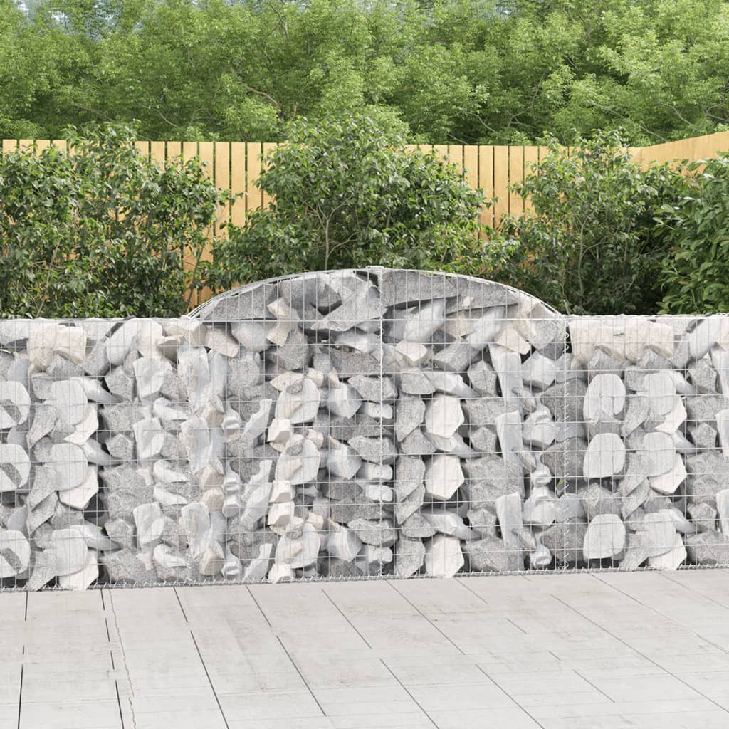 Cestas De Gaviones 13 Uds Forma Arco Hierro 300x30x100/120 Cm_1