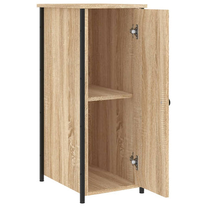 Mesita De Noche Madera De Ingeniería Roble Sonoma 32x42x80 Cm_4